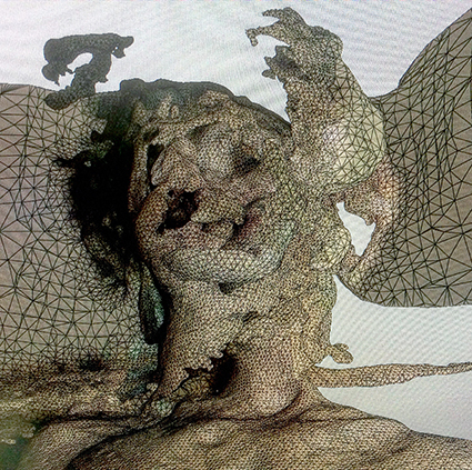 Interrupted 3D scan by artist Paul Coombs